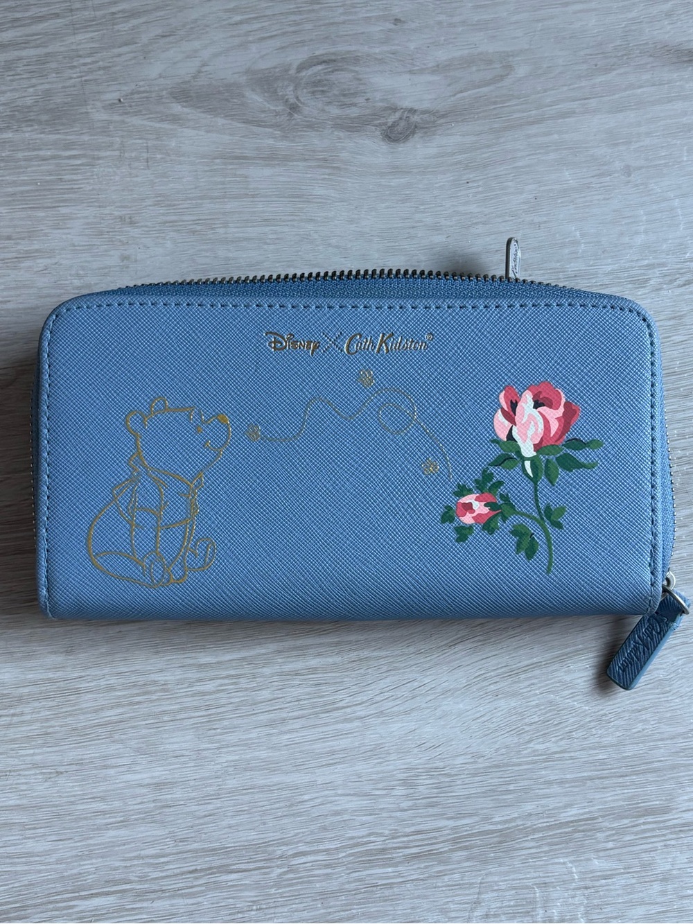 Cath Kidston x Disney Blue Winnie the Pooh Floral Zip Wallet